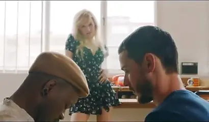 Black dude fucks a Caucasian couple in an IR threesome