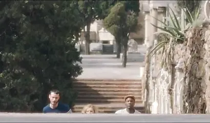 Black dude fucks a Caucasian couple in an IR threesome