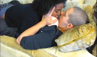 Big boobed lesbians breast feed each other