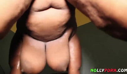 Mature BBW with massive tits gets screwed by a skinny dude