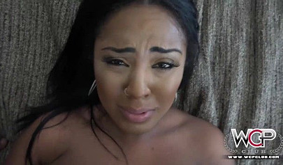 Black goddess Layton Benton humping a BBC in POV
