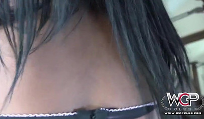 Black goddess Layton Benton humping a BBC in POV