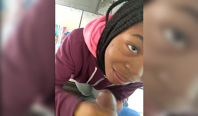 Ebony college beauty Arii deepthroating a BBC