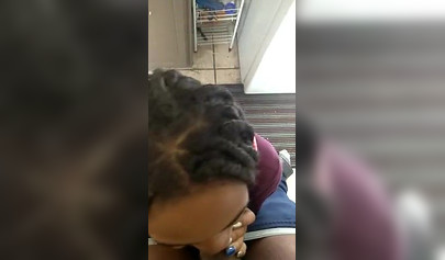 Ebony college beauty Arii deepthroating a BBC