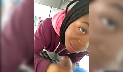 Ebony college beauty Arii deepthroating a BBC