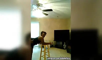 Short-haired ebony MILF takes doggy pussy drilling