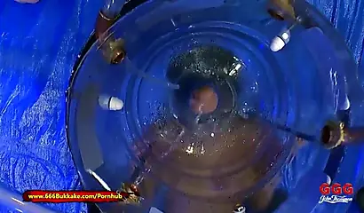 Dirty ebony Luna Corazon gets fucked & pissed on in a kinky threesome