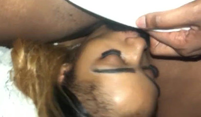 Ebony BBW sits on her girlfriend's face and receives oral pleasure