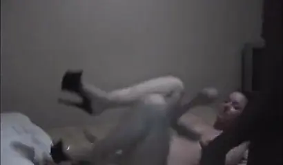 Curvy-haired babe in heels gets blacked hard