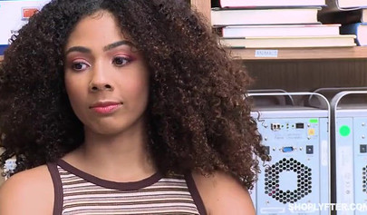 Ebony teen Nia Nixon gets punished and fucked for stealing