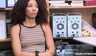 Ebony teen Nia Nixon gets punished and fucked for stealing