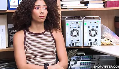 Ebony teen Nia Nixon gets punished and fucked for stealing