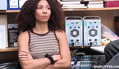 Ebony teen Nia Nixon gets punished and fucked for stealing