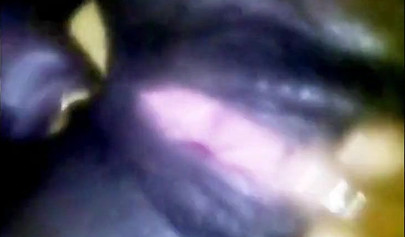 Black girlfriend gets her ebony snatch boned and creampied in POV