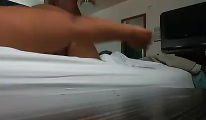 Naked ebony BBW getting rammed by her boyfriend