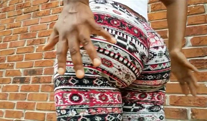 Sexy ebony Instagram models shake their round black asses