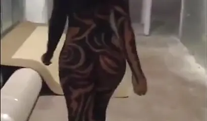 Sexy ebony Instagram models shake their round black asses