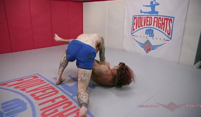 Ebony wrestler Daisy Ducati fights and fucks her tattooed partner