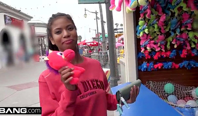 Black teen Nia Nacci gets dicked by a white porn agent