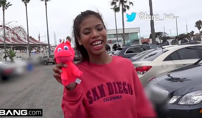 Black teen Nia Nacci gets dicked by a white porn agent