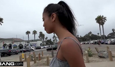 Black teen Nia Nacci gets dicked by a white porn agent