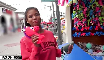 Black teen Nia Nacci gets dicked by a white porn agent