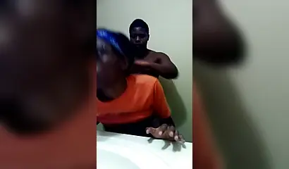 Busty African babe takes a hardcore pounding