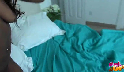 Petite ebony Lexi Rose gets her pussy filled with a white dick