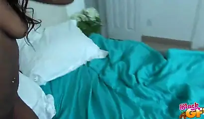 Petite ebony Lexi Rose gets her pussy filled with a white dick