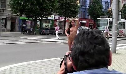 Shameless hotties pose naked in public compilation