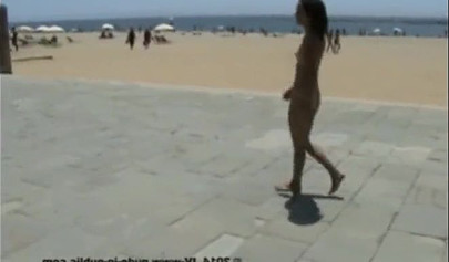 Shameless hotties pose naked in public compilation