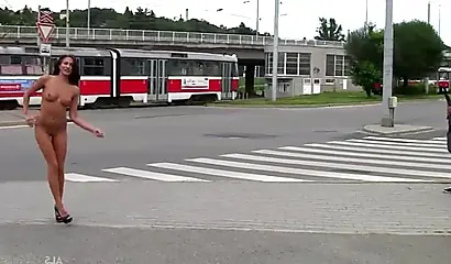 Shameless hotties pose naked in public compilation