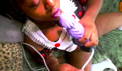 Thick maid Jade Jordan gets fucked after being caught masturbating