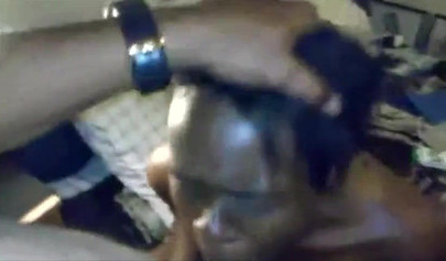 Horny Afro-American sluts blow dicks and get facialed