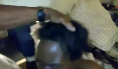 Horny Afro-American sluts blow dicks and get facialed