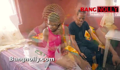 Luscious ebony gets screwed by her skinny classmate