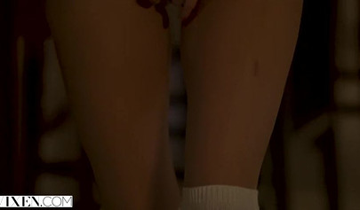 Ebony babe Honey Gold joins a white couple Jean Val Jean & Kenna James in a threesome