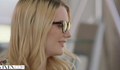 Ebony babe Honey Gold joins a white couple Jean Val Jean & Kenna James in a threesome