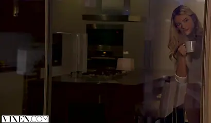 Ebony babe Honey Gold joins a white couple Jean Val Jean & Kenna James in a threesome