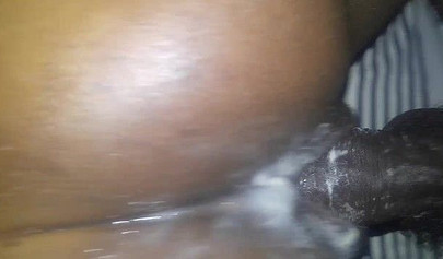 Banging and cumming inside yummy black pussy