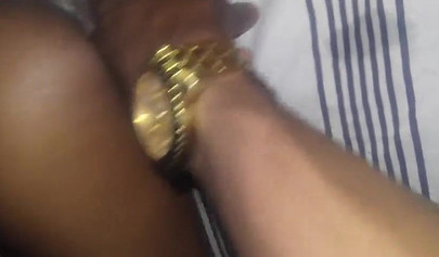 Banging and cumming inside yummy black pussy