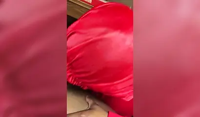 Black nympho with a nose ring sucking a huge ebony dick