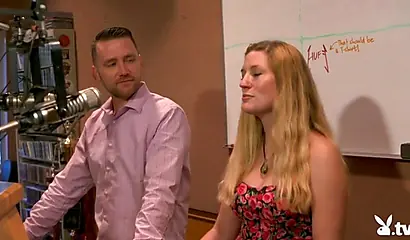 Sultry teens participate in an interracial threesome