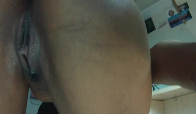 Black housewife gets her butthole pounded deeply