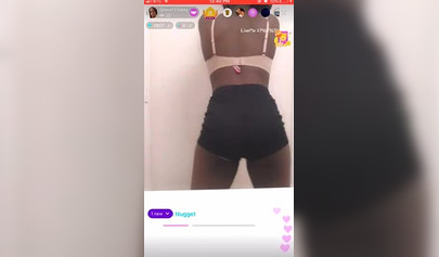 Amateur ebony teen undresses and masturbates