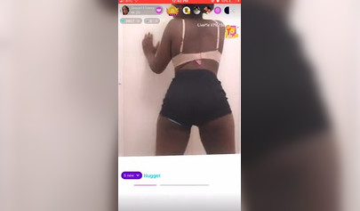 Amateur ebony teen undresses and masturbates