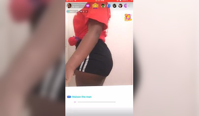 Amateur ebony teen undresses and masturbates