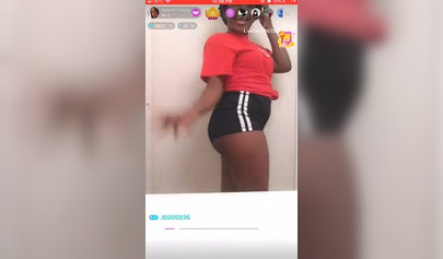 Amateur ebony teen undresses and masturbates