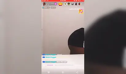 Amateur ebony teen undresses and masturbates