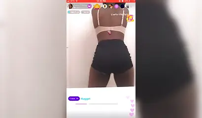 Amateur ebony teen undresses and masturbates